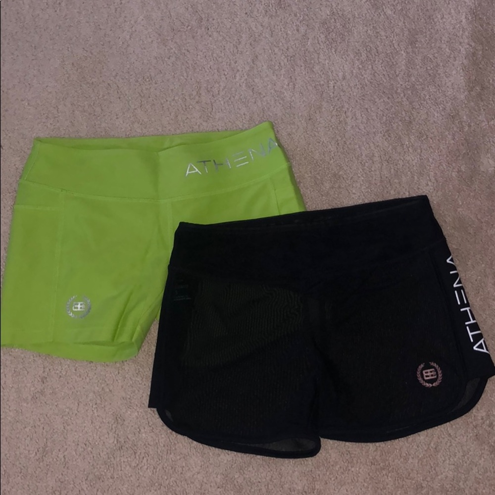 Athena by Body Engineers Lime Mesh Shorts